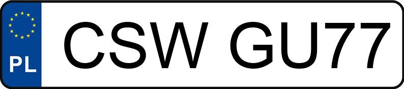 Numer rejestracyjny CSW GU77 posiada AUDI A6 Avant 1.9 TDi Kat. MR`02 E3 4B A6 Avant 1.9 TDi Kat. MR`02 E3 4B - CSWGU77