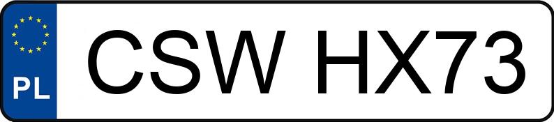 Numer rejestracyjny CSW HX73 posiada BMW 530 Diesel DPF MR`10 E5 F10 xDrive Steptronic - CSWHX73