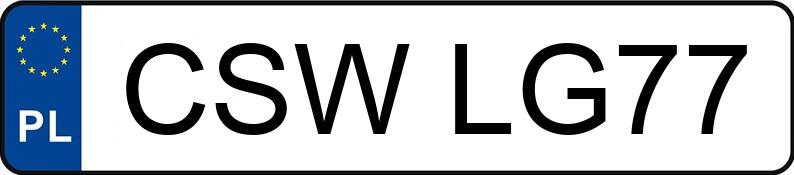Numer rejestracyjny CSW LG77 posiada OPEL Astra Classic III MR`10 E5 Astra Classic III MR`10 E5 - CSWLG77
