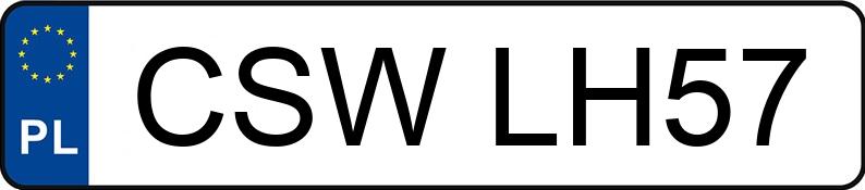 Numer rejestracyjny CSW LH57 posiada VOLKSWAGEN GOLF - CSWLH57 Numer rejestracyjny CSW LH57 posiada VOLKSWAGEN GOLF - CSWLH57