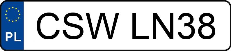 Numer rejestracyjny CSW LN38 posiada AUDI A3 - CSWLN38 Numer rejestracyjny CSW LN38 posiada AUDI A3 - CSWLN38