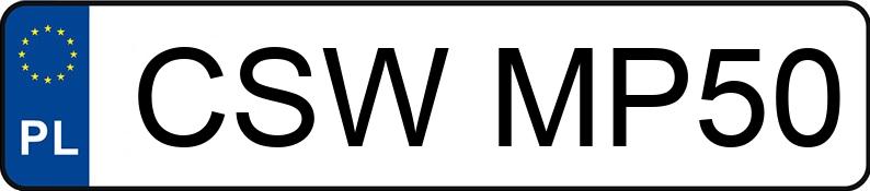 Numer rejestracyjny CSW MP50 posiada TOYOTA AYGO - CSWMP50