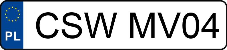 Numer rejestracyjny CSW MV04 posiada FORD FIESTA - CSWMV04 Numer rejestracyjny CSW MV04 posiada FORD FIESTA - CSWMV04