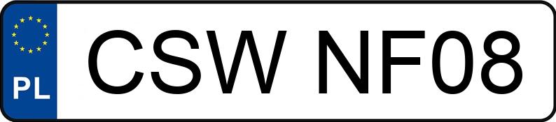 Numer rejestracyjny CSW NF08 posiada VOLKSWAGEN Passat B5 1.9 TDI MR`96 E2 Highline syncro - CSWNF08 Numer rejestracyjny CSW NF08 posiada VOLKSWAGEN Passat B5 1.9 TDI MR`96 E2 Highline syncro - CSWNF08