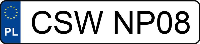 Numer rejestracyjny CSW NP08 posiada RENAULT MEGANE - CSWNP08