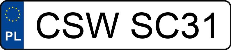 Numer rejestracyjny CSW SC31 posiada FORD FOCUS - CSWSC31