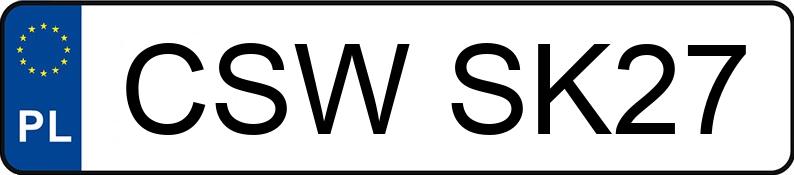 Numer rejestracyjny CSW SK27 posiada BMW 530 Touring Diesel Kat. MR`01 E3 E39 530 Touring Diesel Kat. MR`01 E3 E39 - CSWSK27