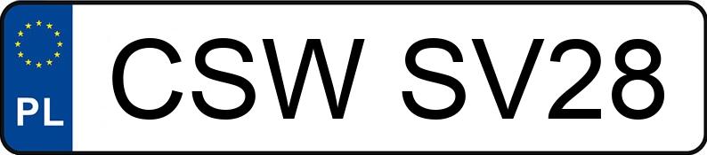 Numer rejestracyjny CSW SV28 posiada VOLKSWAGEN GOLF PLUS - CSWSV28