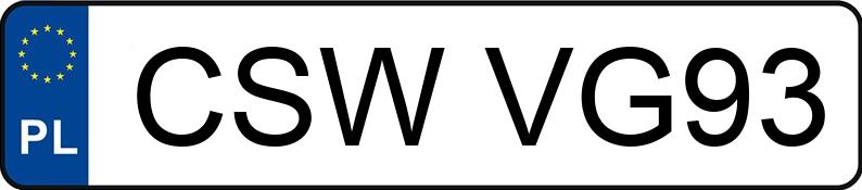 Numer rejestracyjny CSW VG93 posiada AUDI A4 1.9 TDI - CSWVG93