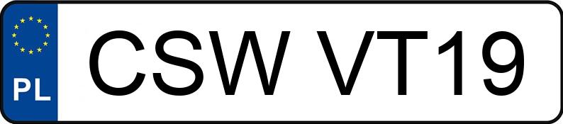 Die Registrierungsnummer CSW VT19 hat SEAT Ibiza 1.4 Kat. MR`96 6K SXE / Safety - CSWVT19