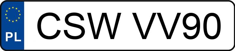 Numer rejestracyjny CSW VV90 posiada VOLVO S60 2.4 MR`05 E4 Summum - CSWVV90