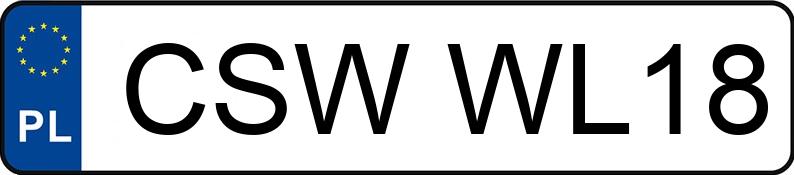 Numer rejestracyjny CSW WL18 posiada BMW 525 Touring Diesel MR`03 E3 E61 525 Touring Diesel MR`03 E3 E61 - CSWWL18