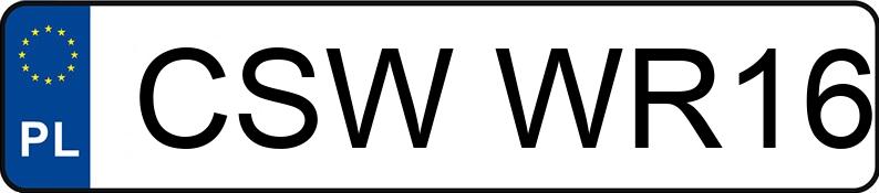 Numer rejestracyjny CSW WR16 posiada VOLKSWAGEN Scirocco 1.8i Kat. Scala - CSWWR16