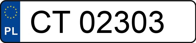 Numer rejestracyjny CT 02303 posiada FIAT 126 - CT02303