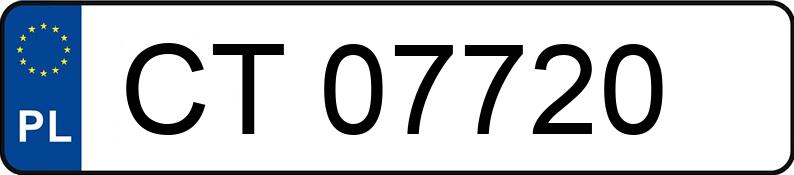 Numer rejestracyjny CT 07720 posiada WAZ LADA 2107 2107 - CT07720