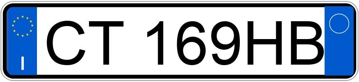 Numer rejestracyjny CT169HB posiada FIAT Panda 2a serie