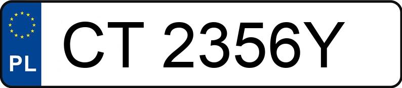 Numer rejestracyjny CT 2356Y posiada FORD Mondeo 1.8i MR`01 E3 Trend - CT2356Y Numer rejestracyjny CT 2356Y posiada FORD Mondeo 1.8i MR`01 E3 Trend - CT2356Y