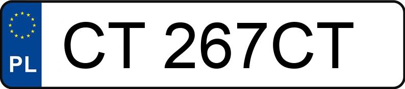 Numer rejestracyjny CT 267CT  posiada AUDI A6 AVANT - CT267CT