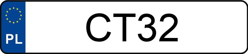 Numer rejestracyjny CT 32 posiada CHEVROLET CAMARO - CT32