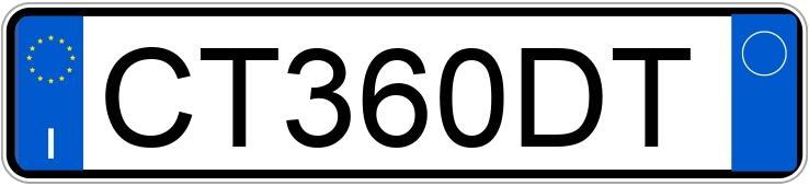 Numer rejestracyjny CT360DT posiada FIAT Panda 2a serie