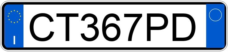 Numer rejestracyjny CT367PD posiada FIAT Punto 3a serie