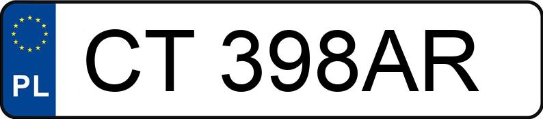Numer rejestracyjny CT 398AR posiada MAZDA 6 - CT398AR Numer rejestracyjny CT 398AR posiada MAZDA 6 - CT398AR