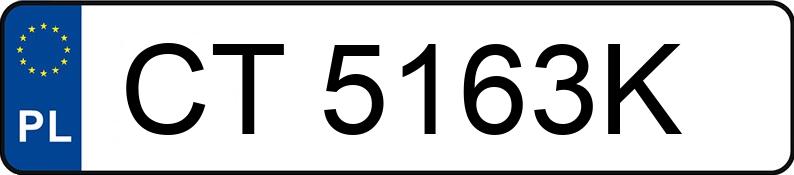 Numer rejestracyjny CT 5163K posiada AUDI A3 - CT5163K