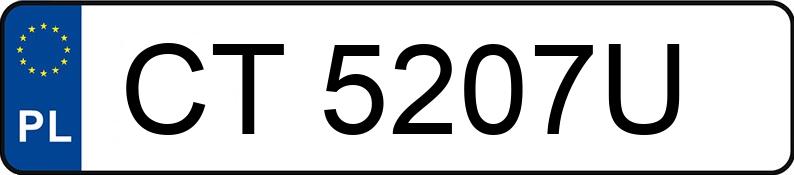 Numer rejestracyjny CT 5207U posiada MAZDA 3 - 2.3 MR`06 E4 MPS - CT5207U