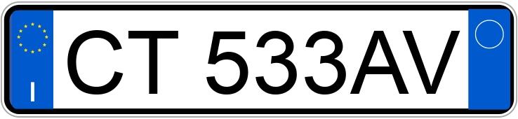 Numer rejestracyjny CT533AV posiada RENAULT Clio 2a serie