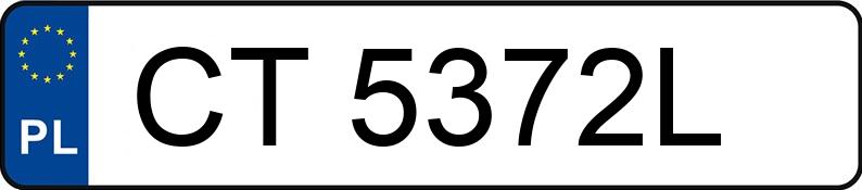 Numer rejestracyjny CT 5372L posiada FORD FIESTA - CT5372L