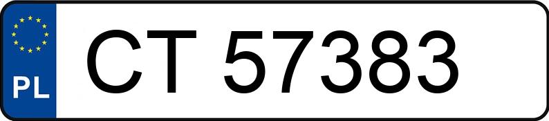 Numer rejestracyjny CT 57383 posiada OPEL ASTRA-G-CC - CT57383