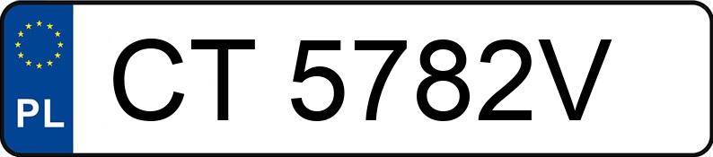 Numer rejestracyjny CT 5782V posiada AUDI 80 - CT5782V