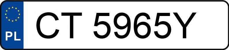 Numer rejestracyjny CT 5965Y posiada MITSUBISHI Space Star 1.2 MR`20 E6 - CT5965Y