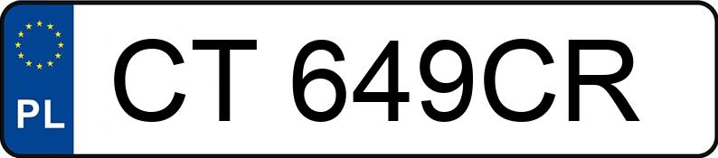 Numer rejestracyjny CT 649CR posiada FORD FOCUS - CT649CR Numer rejestracyjny CT 649CR posiada FORD FOCUS - CT649CR