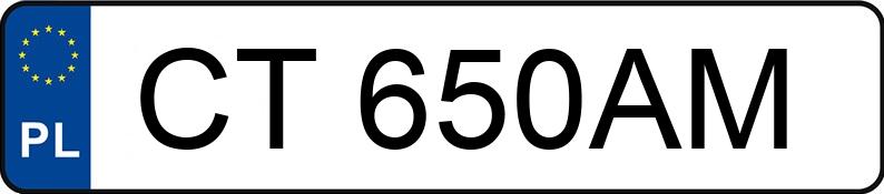 Pirat drogowy w pojeździe o numerach rejestracyjnych CT650AM