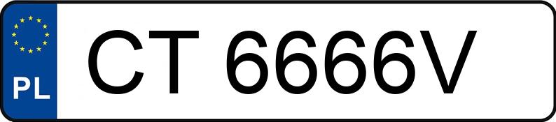 Numer rejestracyjny CT 6666V posiada PORSCHE Macan III 2.0 MR`21 E6d Macan III 2.0 MR`21 E6d - CT6666V