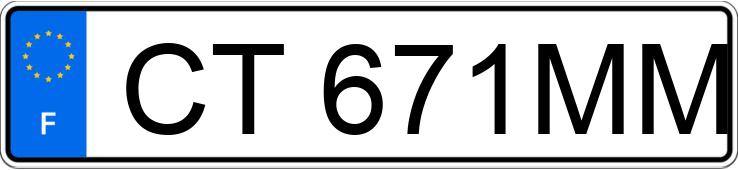 Numer rejestracyjny CT671MM posiada PEUGEOT 206