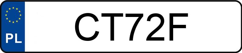 Numer rejestracyjny CT 72F posiada TOYOTA Camry 3.0 Kat. MR`86 GX Aut. - CT72F Numer rejestracyjny CT 72F posiada TOYOTA Camry 3.0 Kat. MR`86 GX Aut. - CT72F