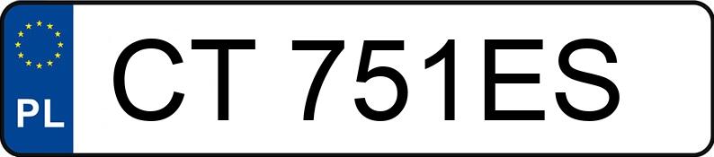 Numer rejestracyjny CT 751ES posiada BMW 540i MR`21 E6d G30 xDrive Steptronic - CT751ES Numer rejestracyjny CT 751ES posiada BMW 540i MR`21 E6d G30 xDrive Steptronic - CT751ES