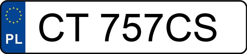 Numer rejestracyjny CT 757CS posiada BMW 540i MR`16 E6 G30 xDrive Steptronic - CT757CS