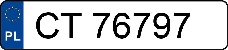 Numer rejestracyjny CT 76797 posiada DAEWOO TICO 0,8 KAT - CT76797
