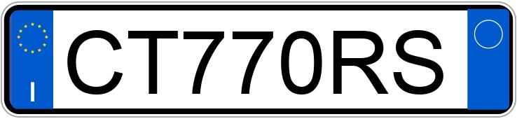 Numer rejestracyjny CT770RS posiada FIAT Panda 2a serie Numer rejestracyjny CT770RS posiada FIAT Panda 2a serie