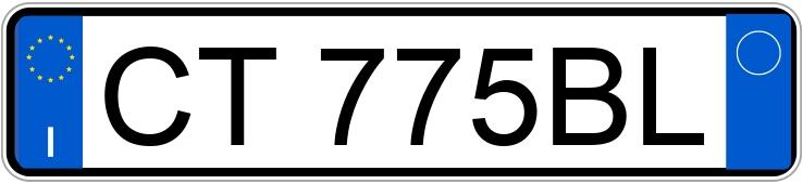 Numer rejestracyjny CT775BL posiada FIAT Punto 3a serie Numer rejestracyjny CT775BL posiada FIAT Punto 3a serie