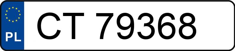 Numer rejestracyjny CT 79368 posiada PEUGEOT 307 1.6 HDI MR`06 E4 Sporty 90 - CT79368