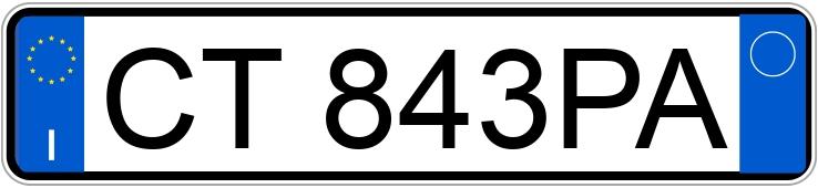 Numer rejestracyjny CT843PA posiada HONDA Jazz 1a serie 01-08