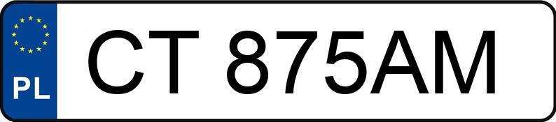 Numer rejestracyjny CT 875AM posiada VOLKSWAGEN Passat GP 1.9 TDI MR`00 E3 Trendline - CT875AM
