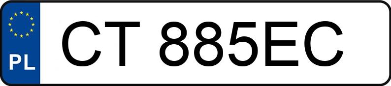 Numer rejestracyjny CT 885EC posiada MINI CLUBMAN COOPER - CT885EC