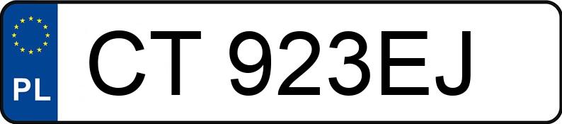Numer rejestracyjny CT 923EJ posiada RENAULT MEGANE - CT923EJ