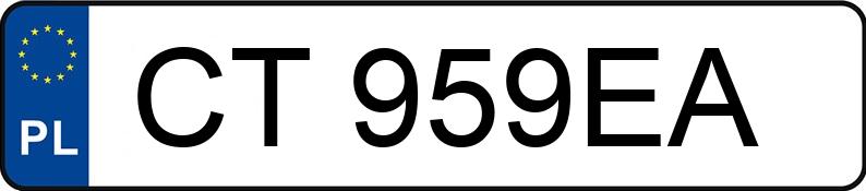 Numer rejestracyjny CT 959EA posiada VOLKSWAGEN Golf IV Variant MR`97 E3 Comfortline Aut. - CT959EA