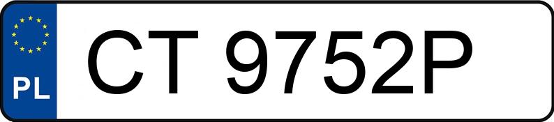 Numer rejestracyjny CT 9752P posiada TOYOTA AVENSIS - CT9752P